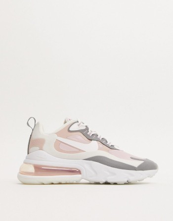 Nike Air Max 270 React And Roze Sive - Ženske Tenisice | 72316IPDK